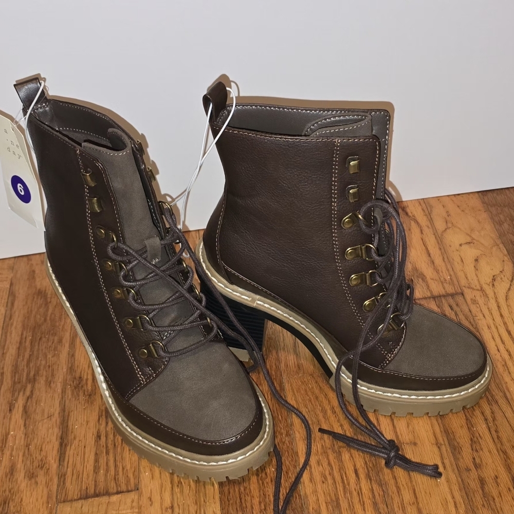 a new day Dark Brown Lace-Up Boots